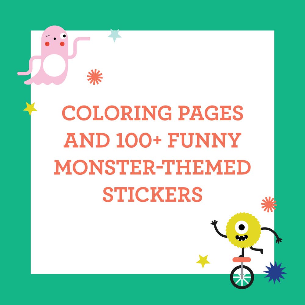 Monsters Coloring Book and Stickers