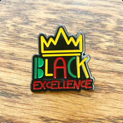 Black Excellence Enamel Pin