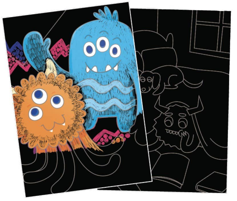 Monster Pals Scratch & Scribble Scratch Art Kit