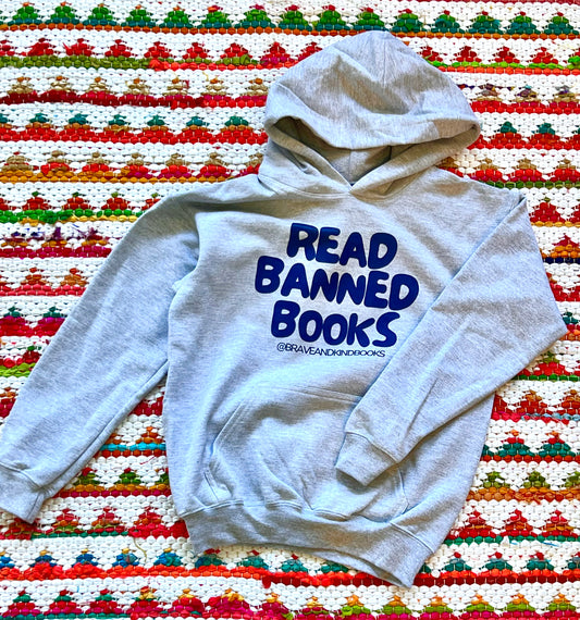 Read Banned Books Youth Sweatshirt - Light Gray