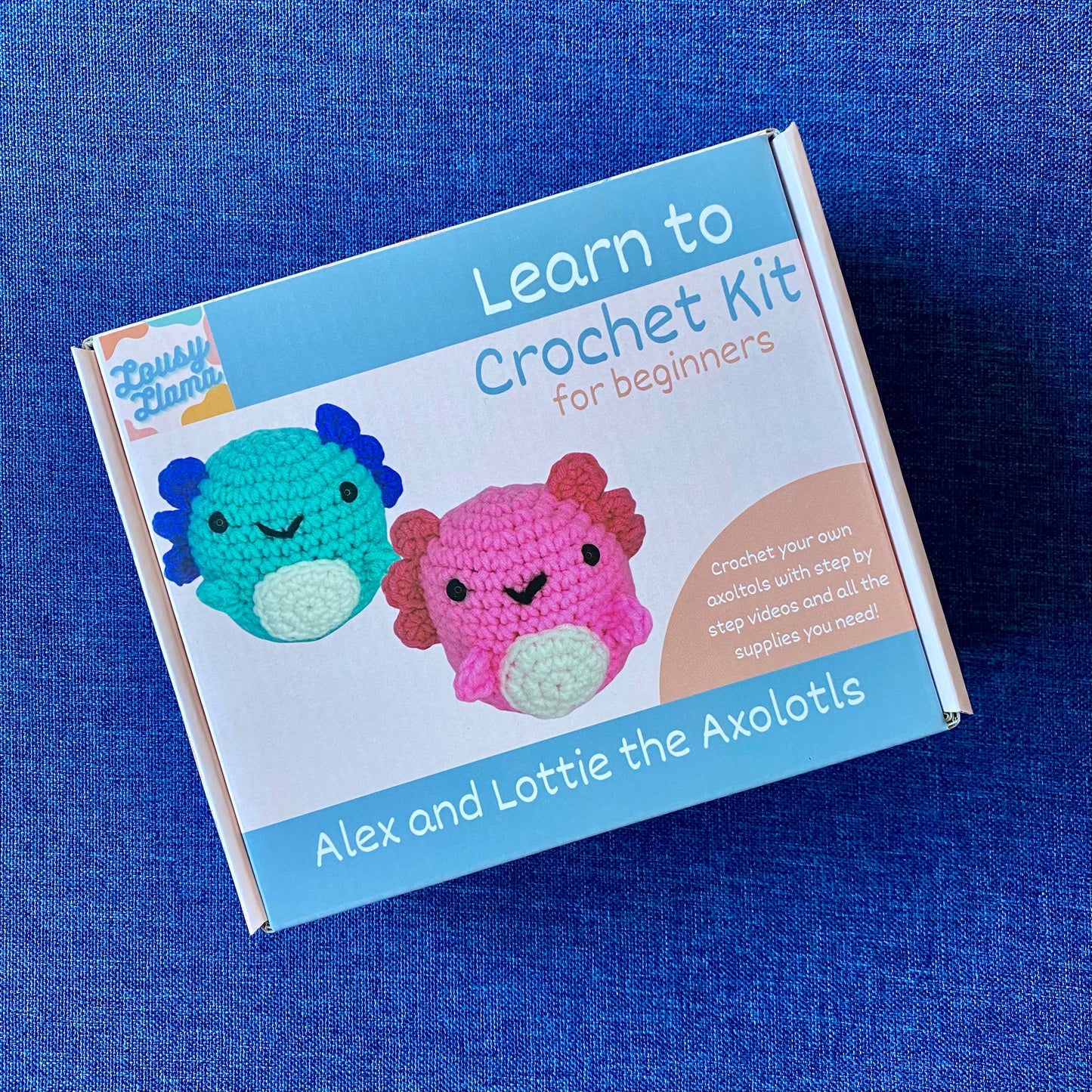 Learn to Crochet Beginner Axolotl Duo Crochet Kit