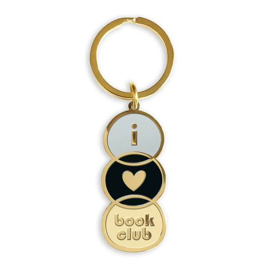 Book Club Enamel Keychain