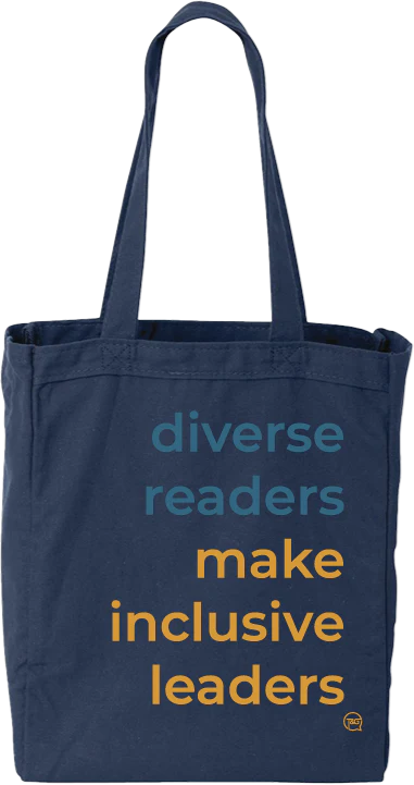 Diverse Readers Make Inclusive Leaders Navy Tote (Blue and Gold) | Truth & Gold