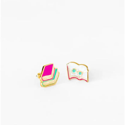 Books and Glasses Earrings