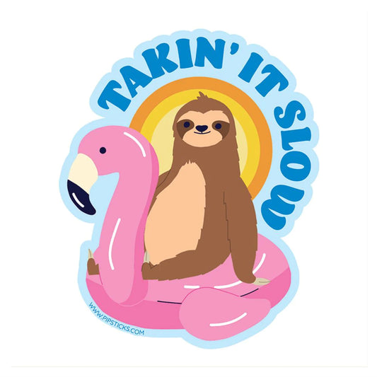 Takin’ It Slow Sloth Vinyl Sticker