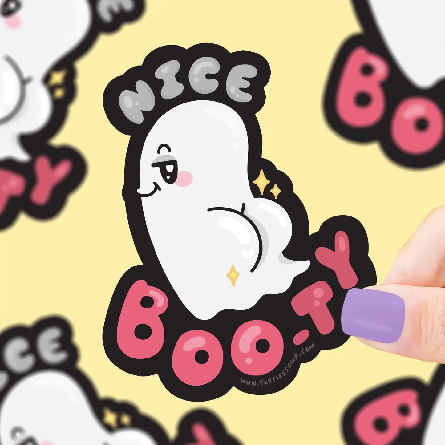 Nice Boo-ty Ghost Vinyl Sticker