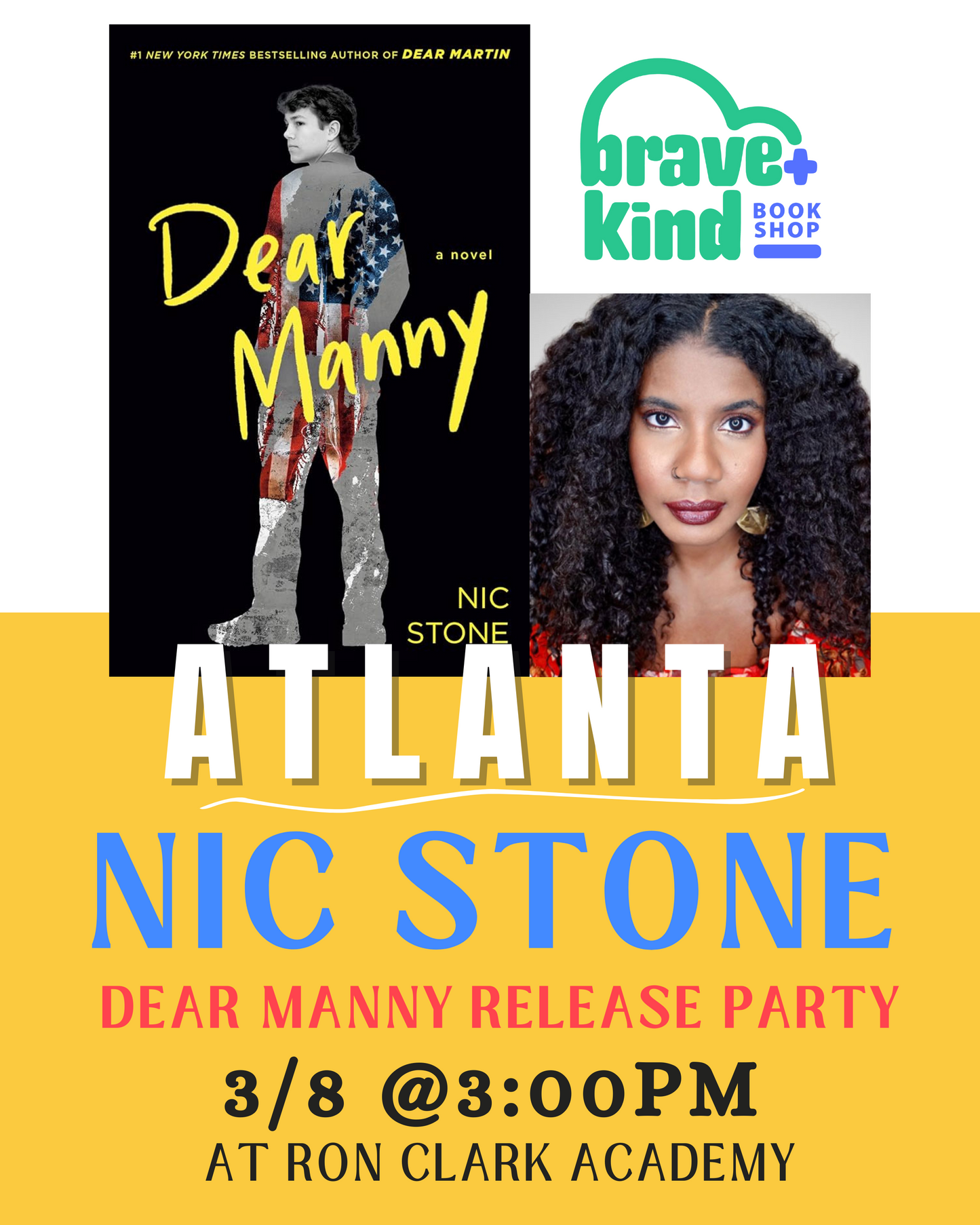 BOOK LAUNCH| Dear Manny by Nic Stone | March 8th at Ron Clark Academy @ 3pm