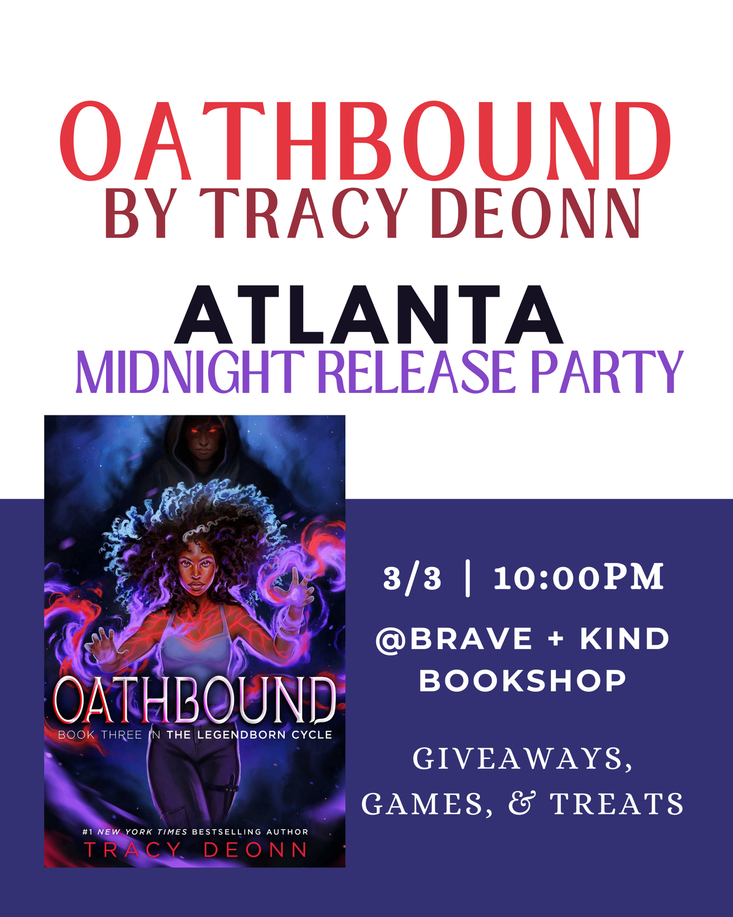 MIDNIGHT RELEASE PARTY for OATHBOUND by Tracy Deonn