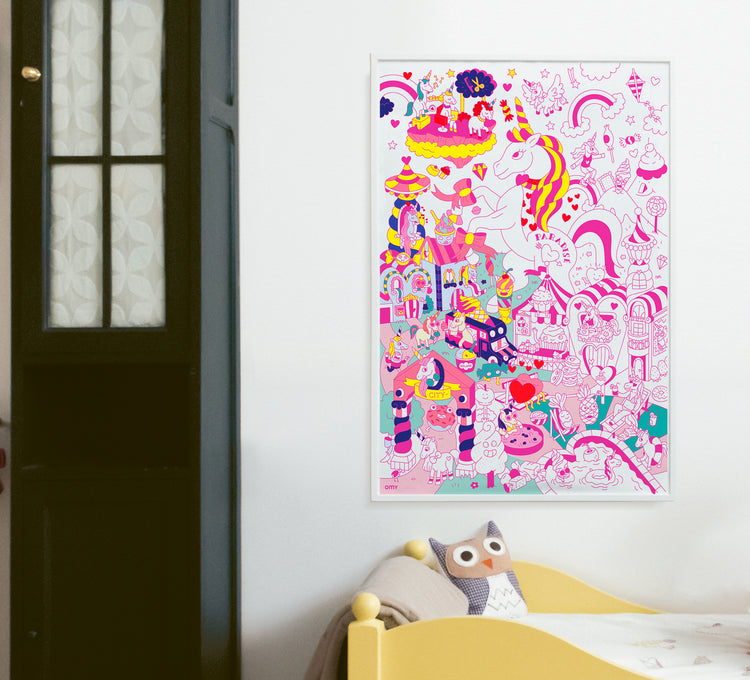 Lily Unicorn Giant Coloring Poster | OMY