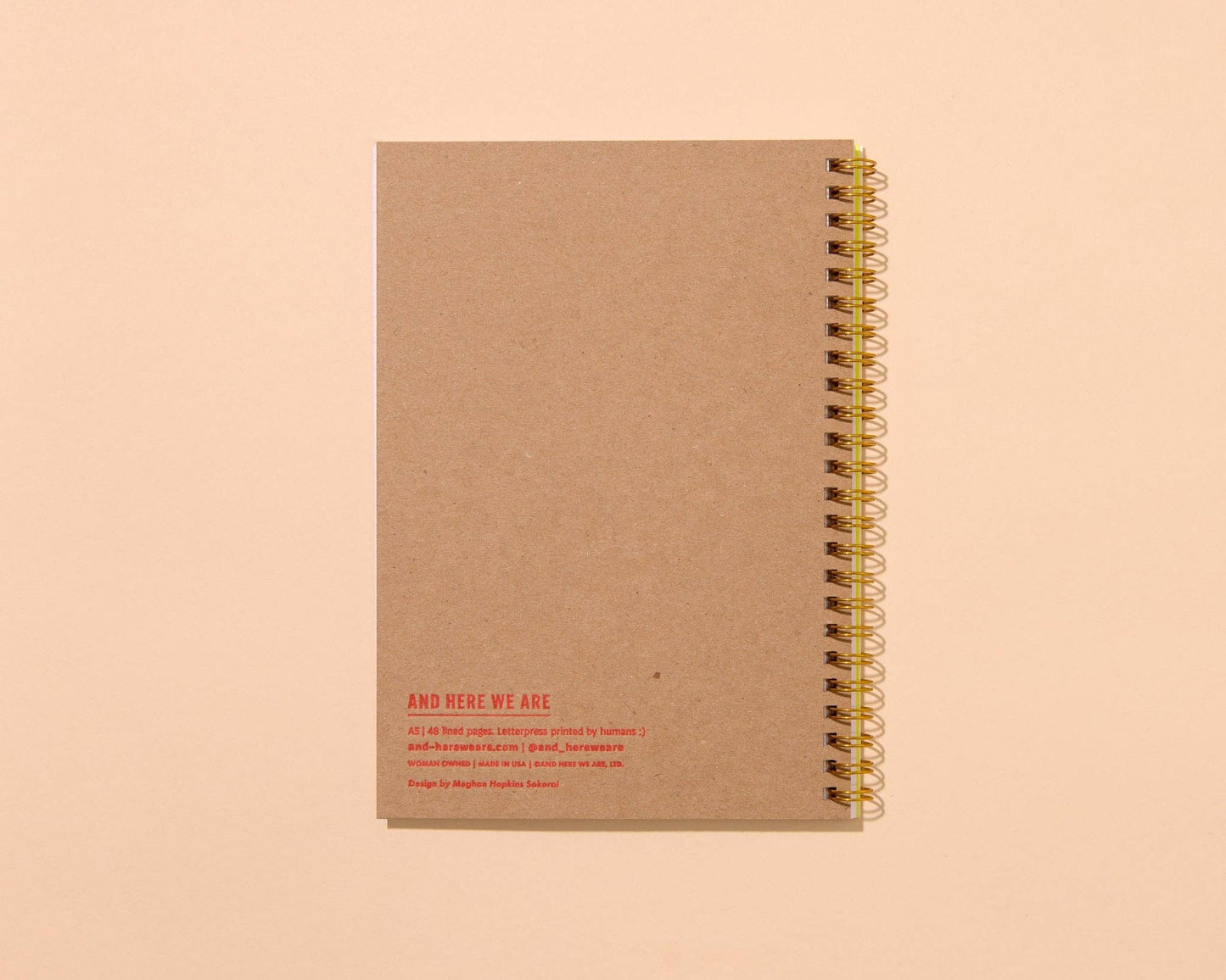 Hot Dogs Letterpress Spiral Notebook