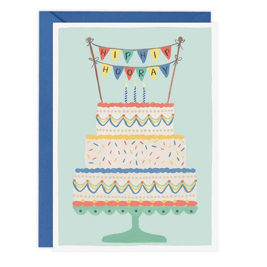 Hip Hip Hooray (Cake) - Birthday Card