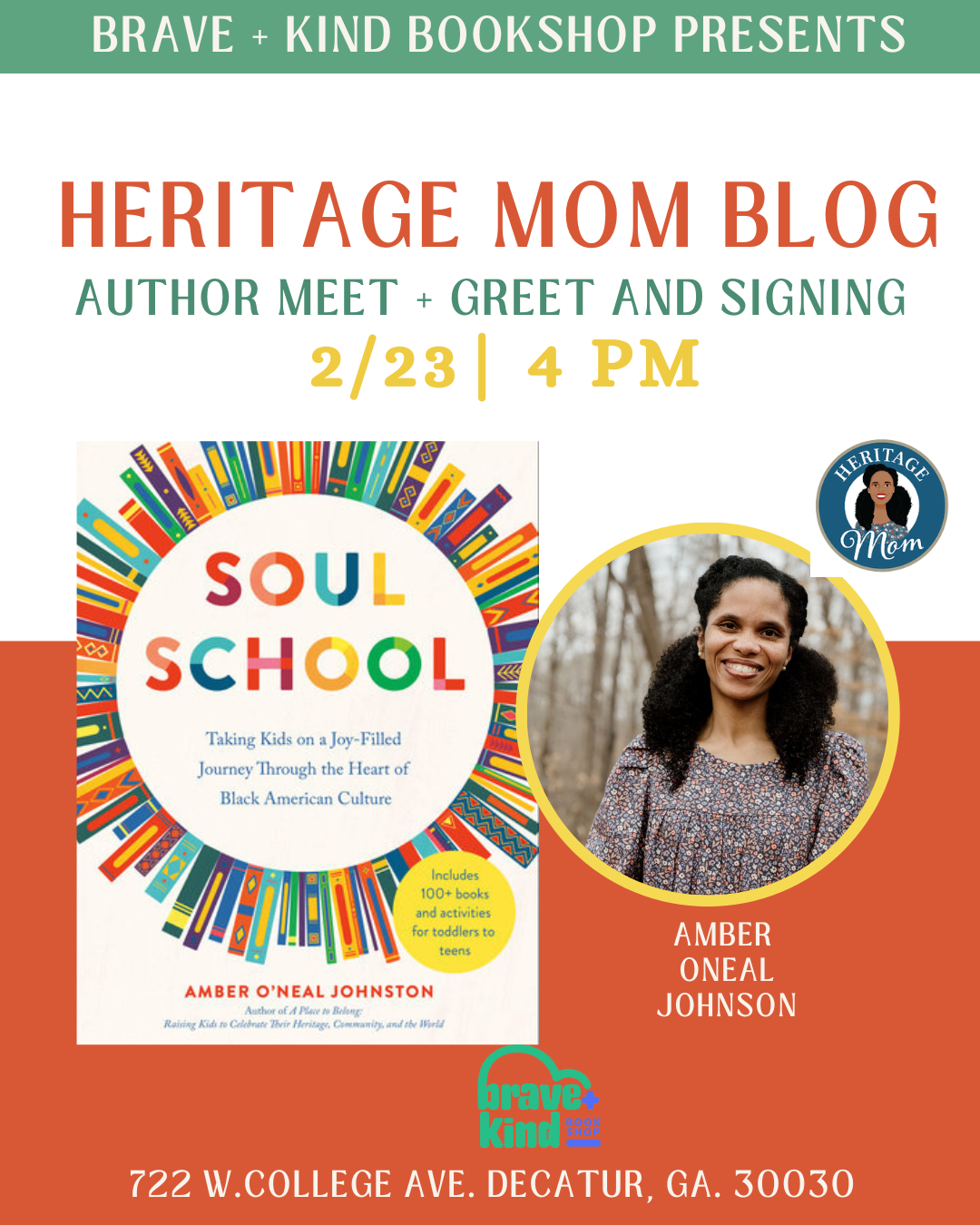 Book Party | Heritage Mom Blog's Soul School by Amber Oneal Johnson | February 23, 2025, 4P