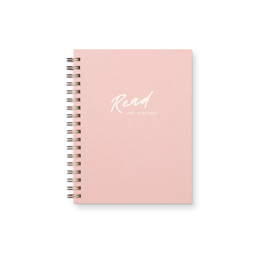 Read and Reviewed Book Log Journal - Sunset Pink Cover