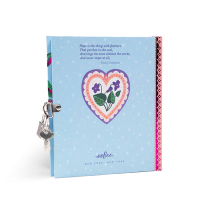 Hearts and Birds Journal with Lock + Key