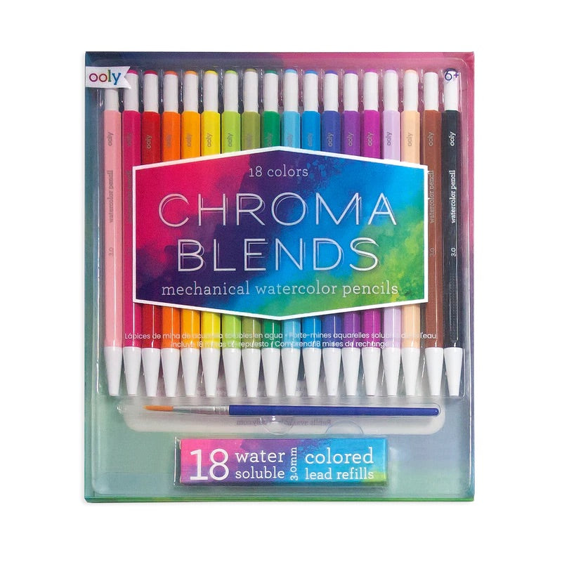 Chroma Blends Watercolor Paint Brushes - Set of 6 - Ooly